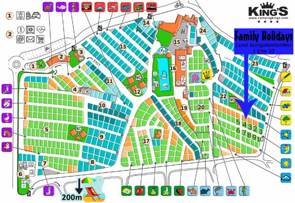Plattegrond camping King's